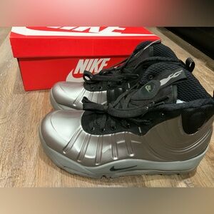 New Nike Air Bakin Posite Foamposite Metallic Pewter 2017 618056-002 Men's Sz 9